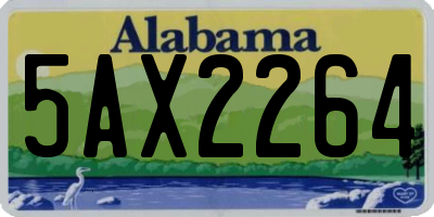 AL license plate 5AX2264