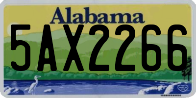 AL license plate 5AX2266