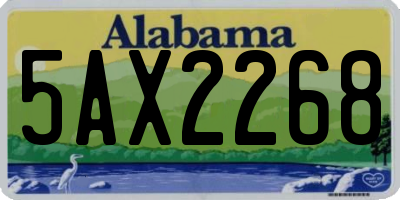 AL license plate 5AX2268