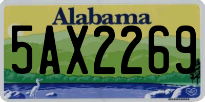 AL license plate 5AX2269