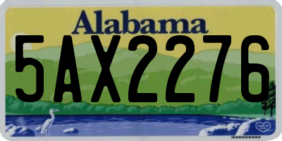 AL license plate 5AX2276