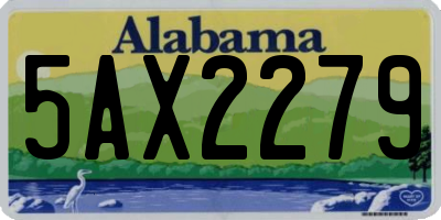 AL license plate 5AX2279