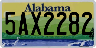 AL license plate 5AX2282