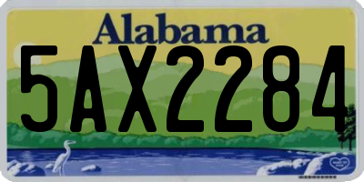 AL license plate 5AX2284