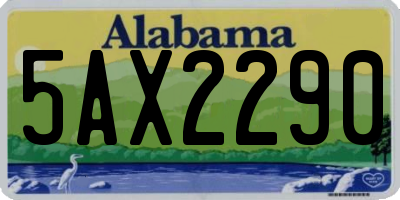 AL license plate 5AX2290