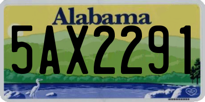 AL license plate 5AX2291