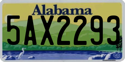 AL license plate 5AX2293