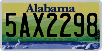 AL license plate 5AX2298
