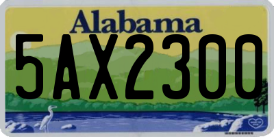 AL license plate 5AX2300
