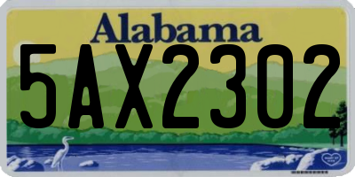 AL license plate 5AX2302