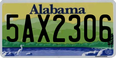 AL license plate 5AX2306