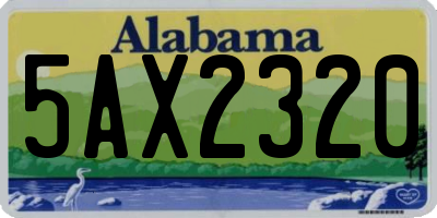 AL license plate 5AX2320