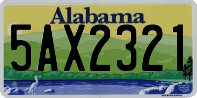 AL license plate 5AX2321