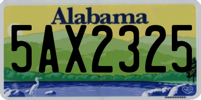 AL license plate 5AX2325