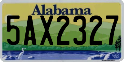 AL license plate 5AX2327