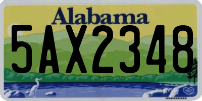 AL license plate 5AX2348