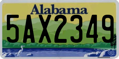 AL license plate 5AX2349