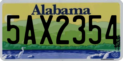 AL license plate 5AX2354