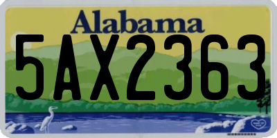 AL license plate 5AX2363