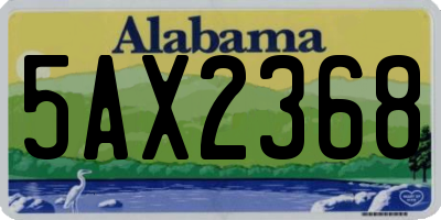 AL license plate 5AX2368