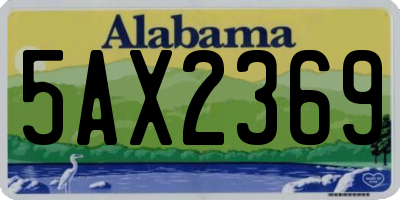 AL license plate 5AX2369
