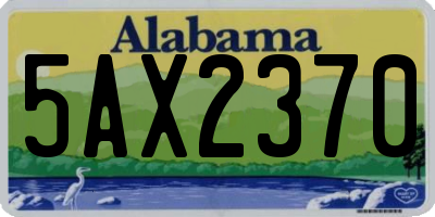 AL license plate 5AX2370