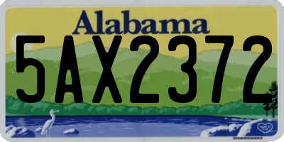 AL license plate 5AX2372