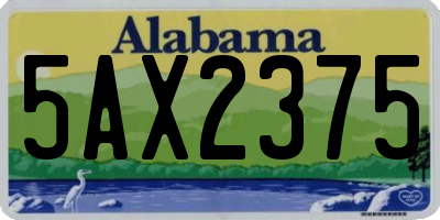 AL license plate 5AX2375
