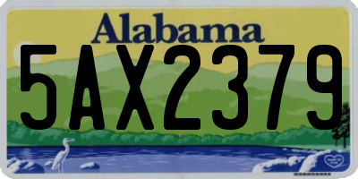 AL license plate 5AX2379