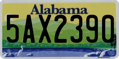 AL license plate 5AX2390