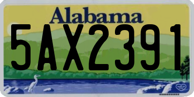 AL license plate 5AX2391