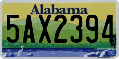 AL license plate 5AX2394