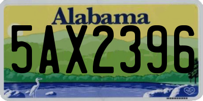 AL license plate 5AX2396