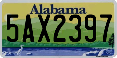 AL license plate 5AX2397