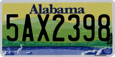 AL license plate 5AX2398