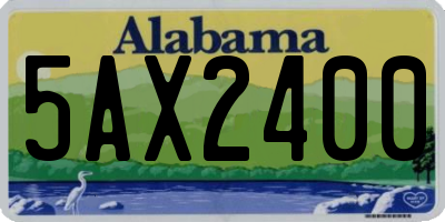 AL license plate 5AX2400