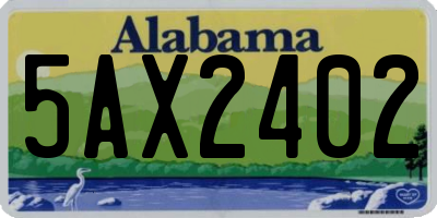 AL license plate 5AX2402