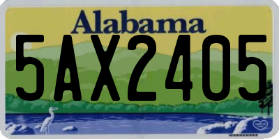 AL license plate 5AX2405