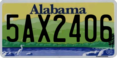 AL license plate 5AX2406