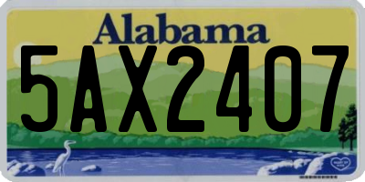 AL license plate 5AX2407