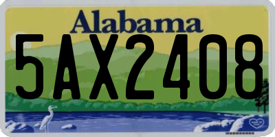 AL license plate 5AX2408