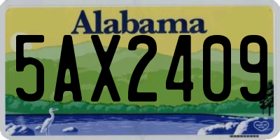 AL license plate 5AX2409