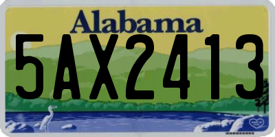 AL license plate 5AX2413