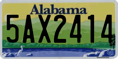 AL license plate 5AX2414