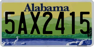 AL license plate 5AX2415
