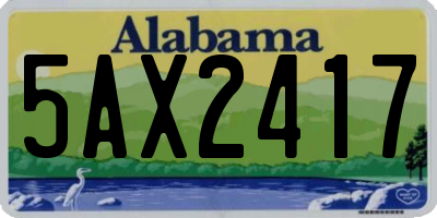 AL license plate 5AX2417