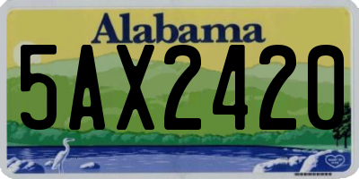 AL license plate 5AX2420