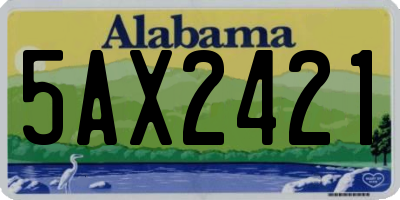 AL license plate 5AX2421
