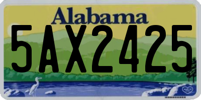 AL license plate 5AX2425