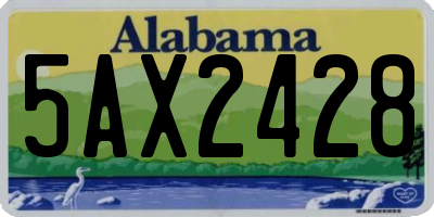 AL license plate 5AX2428